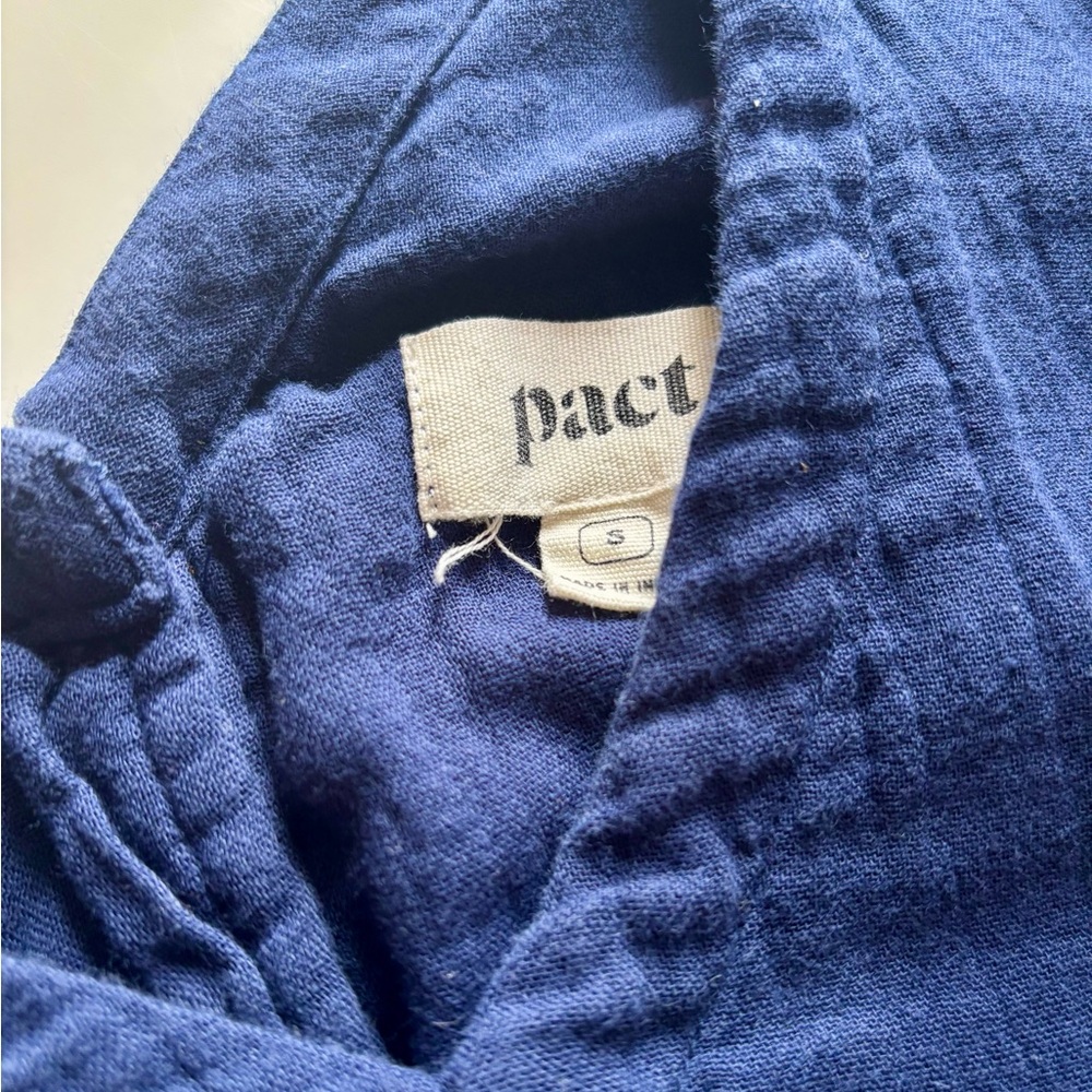 Pact Navy V-Neck Belted Jumpsuit - Picture 4 of 4